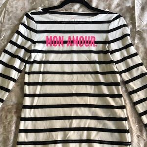 Kate Spade Mon Amour striped shirt, XS